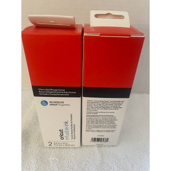 Cricut New Mug Press infusible Cherry Red Ink Sheets 4.5x12/ 2 packs - Picture 7 of 7